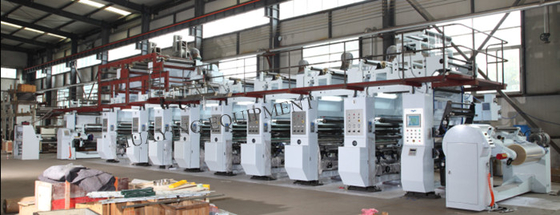 Máquina de impressão Flexographic de 10 cores com movimentação do servo motor, máquinas de impressão do Gravure