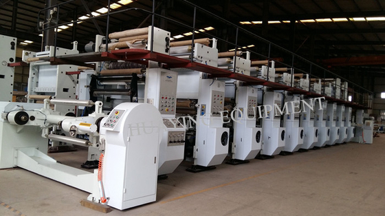 Máquina imprimindo Flexographic de 9 cores, impressora With Ink Tray Trolley da rotogravura