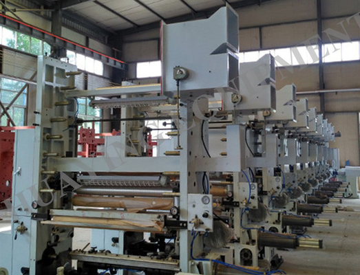 Máquina de impressão da rotogravura de 9 cores para imprimir o filme da laminação com o servo da unidade imprimindo conduzido