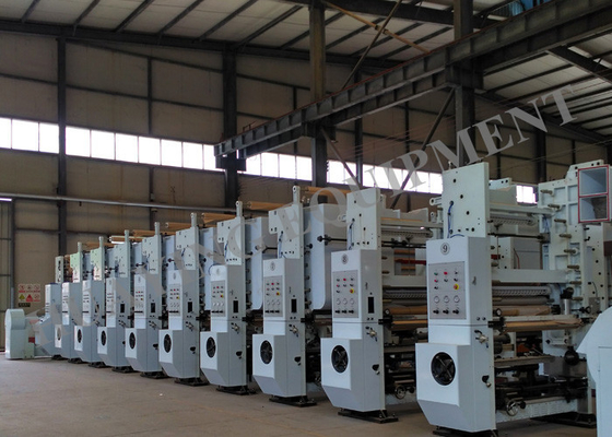 Máquina de impressão da rotogravura das cores do controlador 10 do PLC com eixo mecânico ou Shaftless